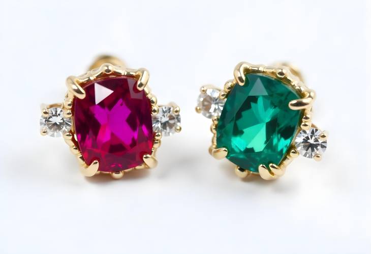 Sophisticated BezelSet Earrings Featuring Color Gemstones