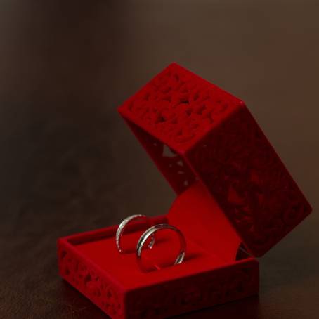 Luxury Wedding Rings A Red Box Presentation