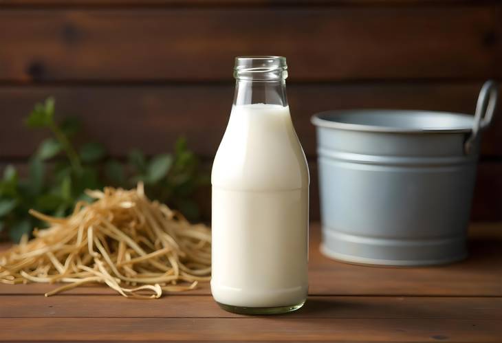 The Beauty of Fresh Farm Milk Rustic StillLife Scene