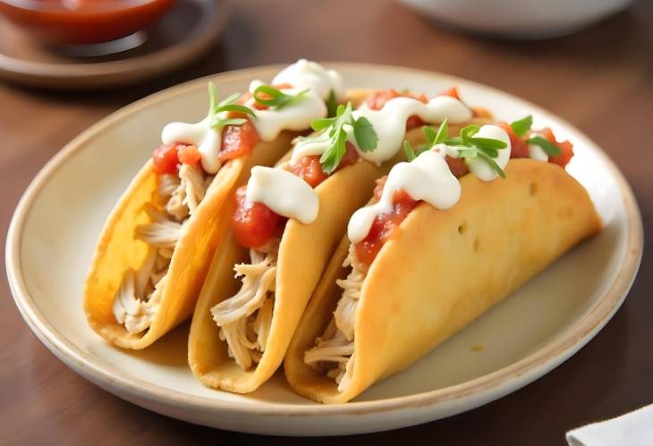 Flavor Packed Tacos Dorados with Salsa and Crema