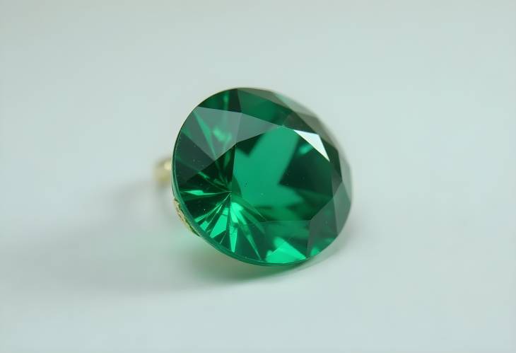 Dazzling Oval Green Emerald with Complementary Gems