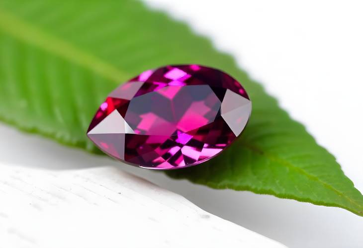 Luxurious Tanzanian Rhodolite Garnet Natural Gemstone in Pear Cut