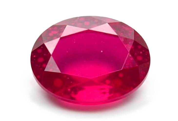 Elegant Ruby Gemstone Round Cut Isolated for Luxurious Jewelry