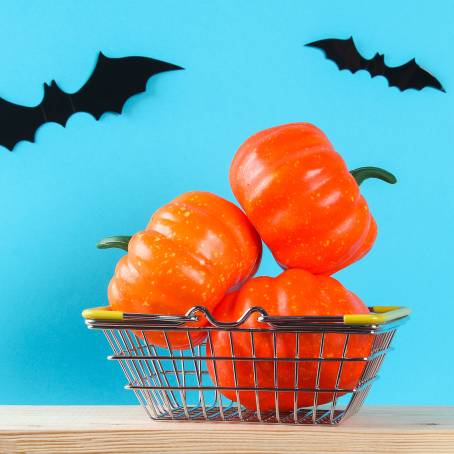 Festive Fun Halloween Orange Squash Toy Basket