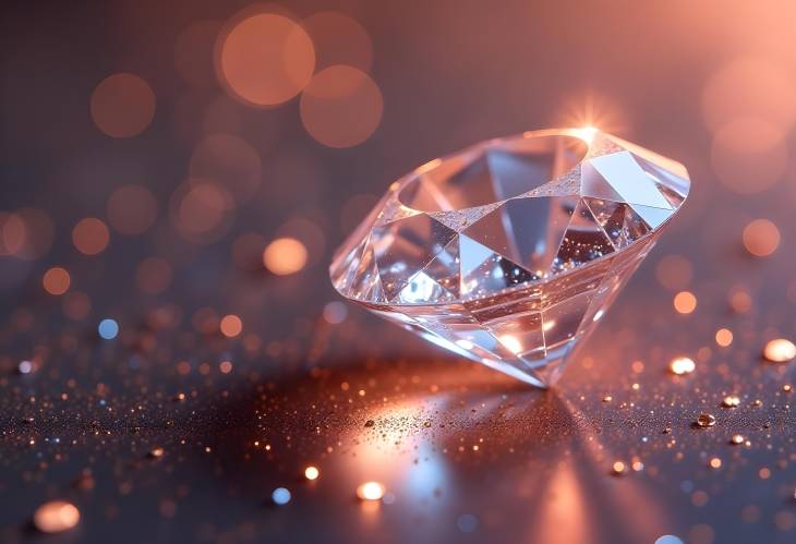 Luxurious Shiny Crystal on Abstract Background