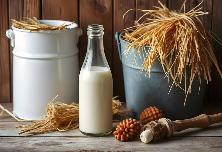 Fresh Milk and Rustic Accents A Farm StillLife