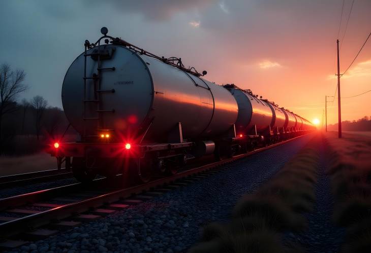 A Backlit Journey Fuel Tanks on the Rails