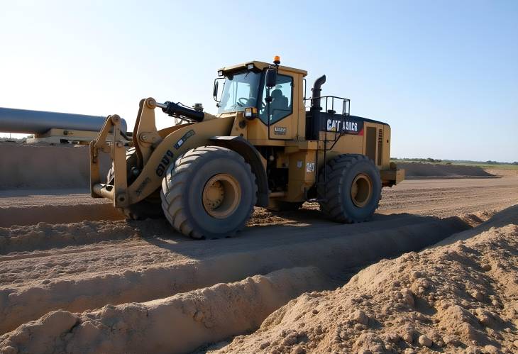 Wheel Machine Efficiency Laying Large Pipes with Ease