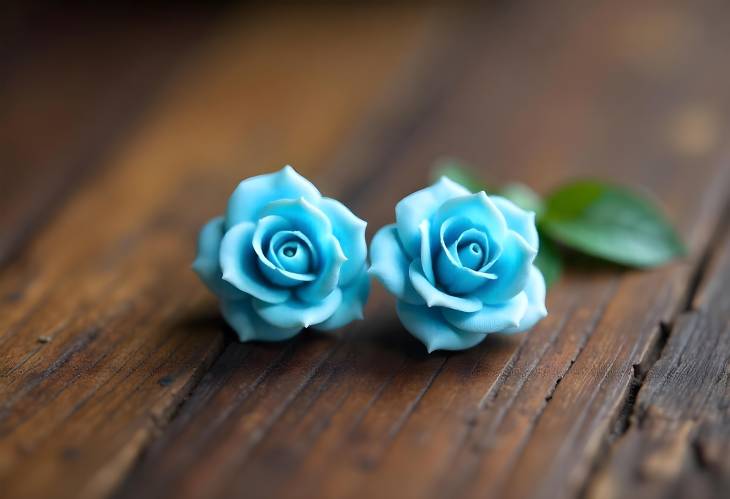 Luxurious Blue Rose Earrings for Elegant Occasions