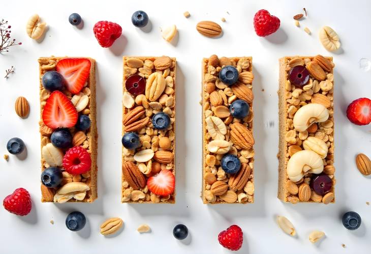 Granola Bar Goodness Fitness Snacks with Berries and Nuts