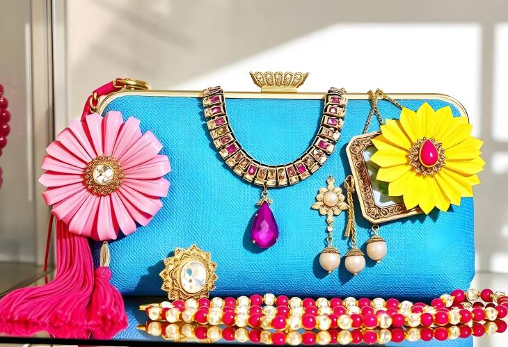 Bright Summer Vibes Ladies Stylish Clutches and Jewelry