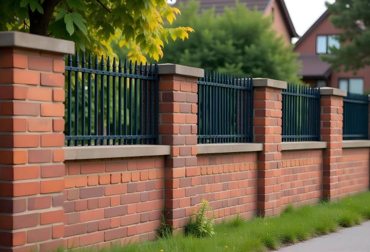 Stylish Fence Fragment Merging Modern and Traditional Elements