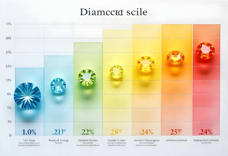 Visual Representation of the Diamond Color Scale Colorless to Yellow