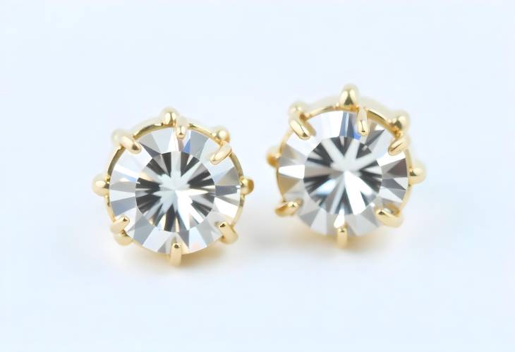 Exquisite Group of Diamond Earrings on a White Canvas