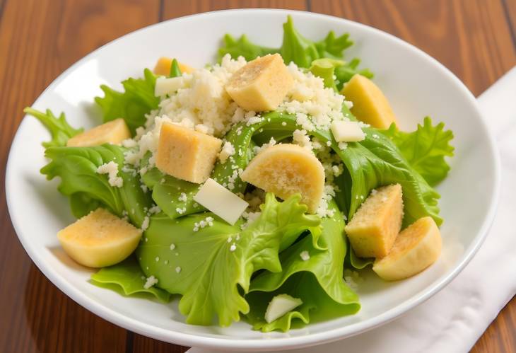 Classic Caesar Salad with Romaine Lettuce