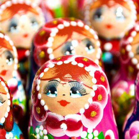 Colorful Babushka Dolls Traditional Russian Craftsmanship