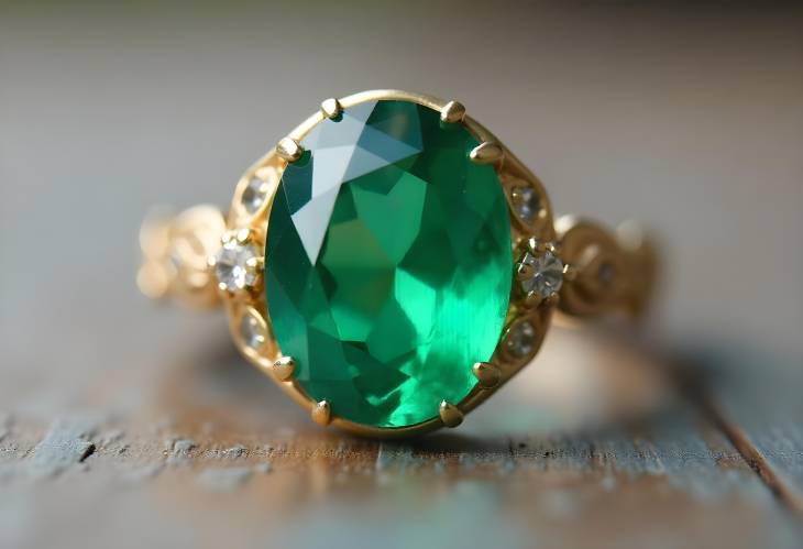 Glamorous Oval Green Emerald and Colorful Gemstones