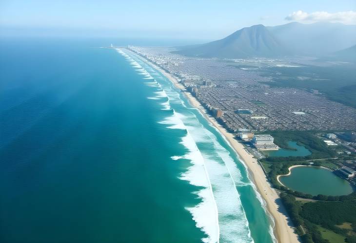 Aerial Escape La Costa Verde in Miraflores, Peru