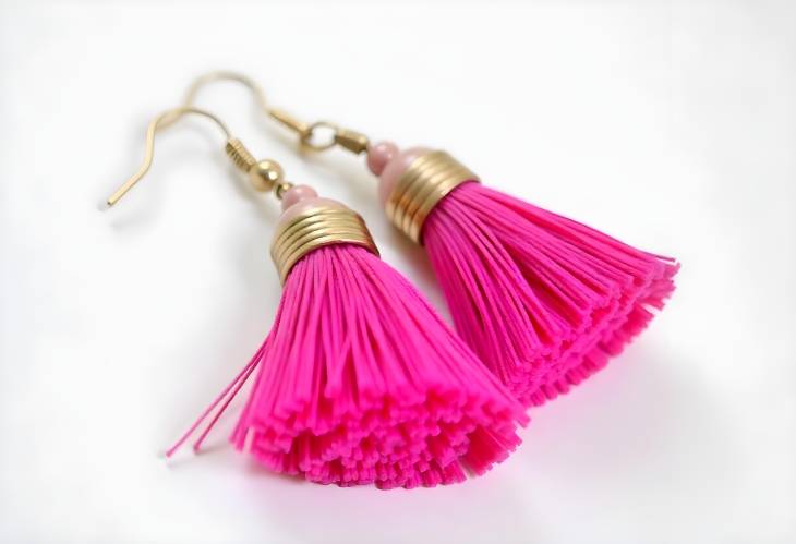 Trendy Magenta Tassel Earrings for Bold Fashion