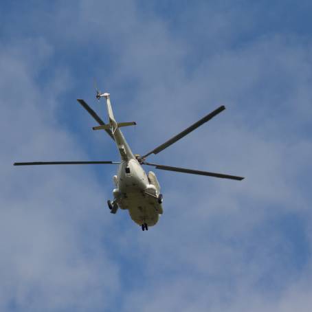 Flight Above the Clouds Helicopter in Action