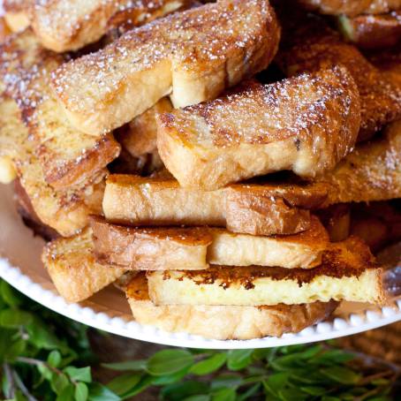 French Toast Delight with Sticky Toffee Pecans