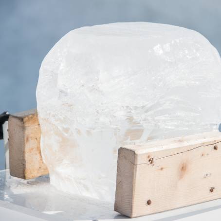 Exploring the Wonders of a Large Ice Block