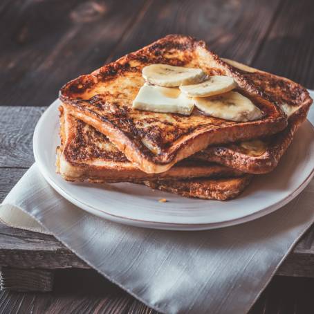 Baked French Toast with Sticky Toffee Pecan Topping