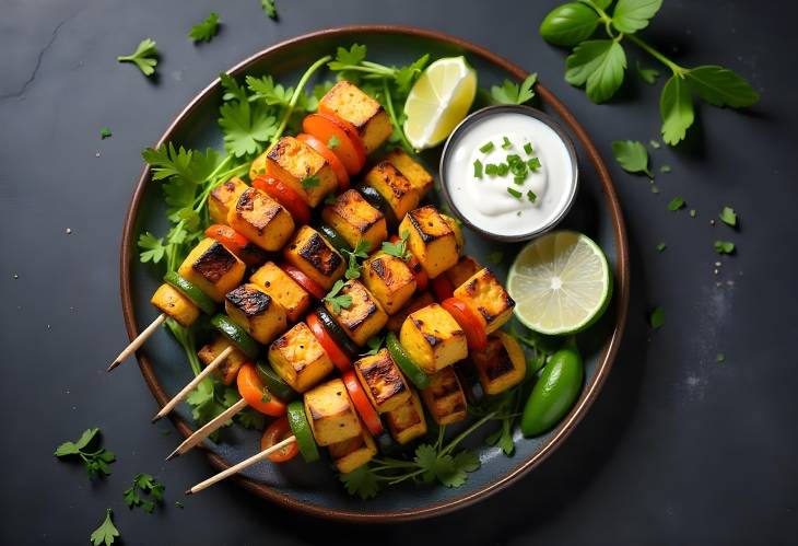 Vegan Kebabs Grilled Cheese and IndianStyle Tikka