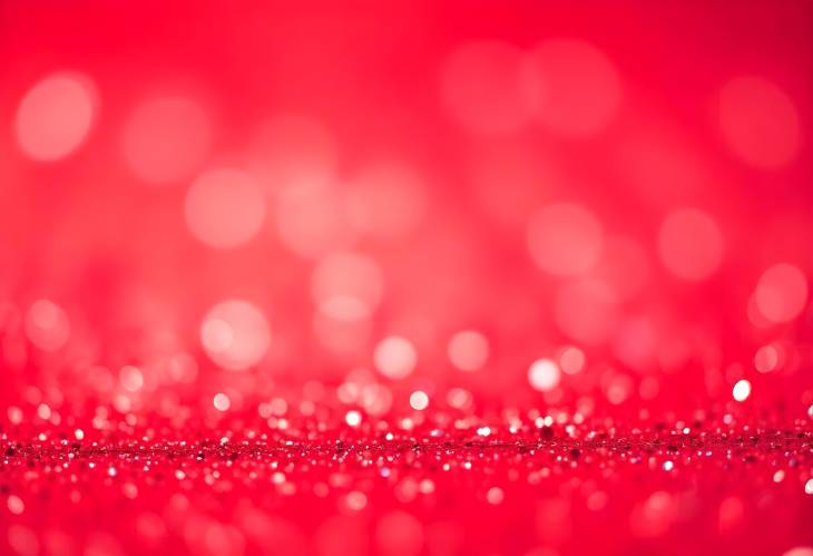 Enchanting Red Glitter Abstract Background with Blurred Focus