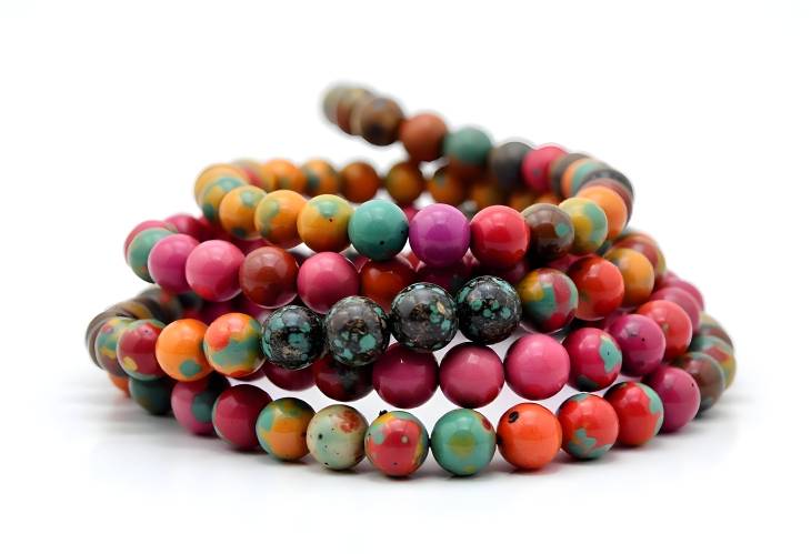 Charming Funky Bracelets Bright Jewelry Isolated